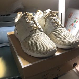 MK Amanda Net Mesh Trainer Optic White and Pale Gold